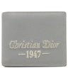 クリスチャン・ディオール Christian Dior CD 1947 ウォレット グレー グレインカーフレザー 二つ折り財布 ロゴ