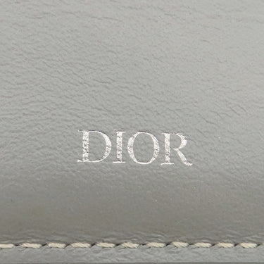 クリスチャン・ディオール Christian Dior CD 1947 ウォレット グレー グレインカーフレザー 二つ折り財布 ロゴ