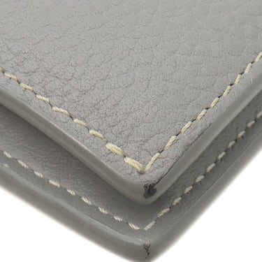 クリスチャン・ディオール Christian Dior CD 1947 ウォレット グレー グレインカーフレザー 二つ折り財布 ロゴ