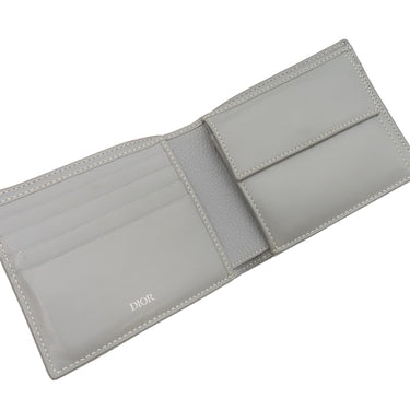 クリスチャン・ディオール Christian Dior CD 1947 ウォレット グレー グレインカーフレザー 二つ折り財布 ロゴ