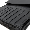 グッチ GUCCI ディアマンテ ファブリック 272602 ブラック×ブラウン レザー ウール 長財布 ゴールド金具 黒 茶 ダイヤ柄