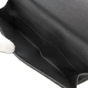 グッチ GUCCI ディアマンテ ファブリック 272602 ブラック×ブラウン レザー ウール 長財布 ゴールド金具 黒 茶 ダイヤ柄