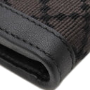 グッチ GUCCI ディアマンテ ファブリック 272602 ブラック×ブラウン レザー ウール 長財布 ゴールド金具 黒 茶 ダイヤ柄