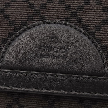 グッチ GUCCI ディアマンテ ファブリック 272602 ブラック×ブラウン レザー ウール 長財布 ゴールド金具 黒 茶 ダイヤ柄