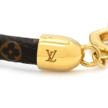ルイヴィトン LOUIS VUITTON ブレスレット セイ イエス M6758F モノグラム モノグラムキャンバス ブレスレット ゴールド金具 茶 オープンハートフック