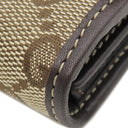 グッチ GUCCI ラブリーハート 245723 ベージュ×エボニー GGキャンバス 長財布 ゴールド金具 茶 ハートモチーフ