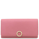 ブルガリ BVLGARI ブルガリブルガリ ピンク グレインレザー 長財布 シルバー金具 バイカラー 二つ折り