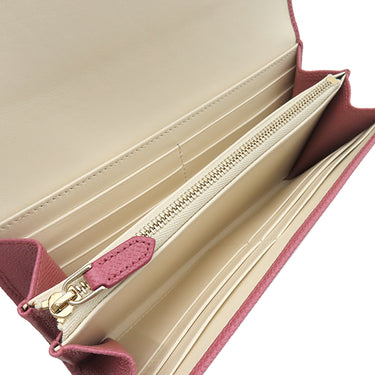 ブルガリ BVLGARI ブルガリブルガリ ピンク グレインレザー 長財布 シルバー金具 バイカラー 二つ折り