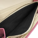 ブルガリ BVLGARI ブルガリブルガリ ピンク グレインレザー 長財布 シルバー金具 バイカラー 二つ折り