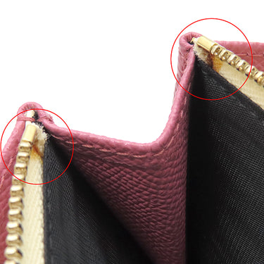 ブルガリ BVLGARI ブルガリブルガリ ピンク グレインレザー 長財布 シルバー金具 バイカラー 二つ折り