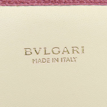 ブルガリ BVLGARI ブルガリブルガリ ピンク グレインレザー 長財布 シルバー金具 バイカラー 二つ折り
