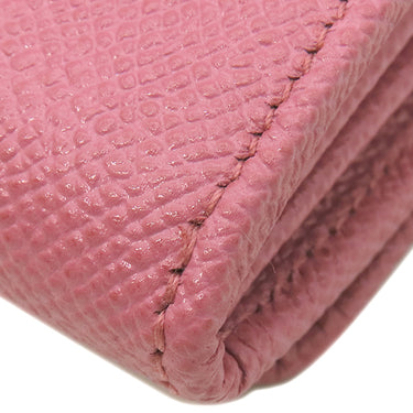 ブルガリ BVLGARI ブルガリブルガリ ピンク グレインレザー 長財布 シルバー金具 バイカラー 二つ折り