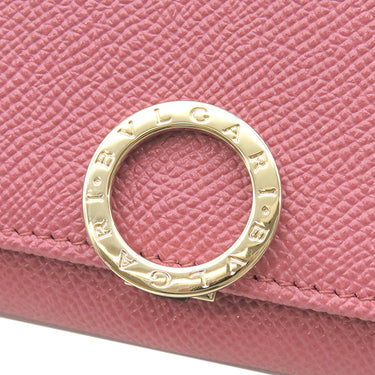 ブルガリ BVLGARI ブルガリブルガリ ピンク グレインレザー 長財布 シルバー金具 バイカラー 二つ折り