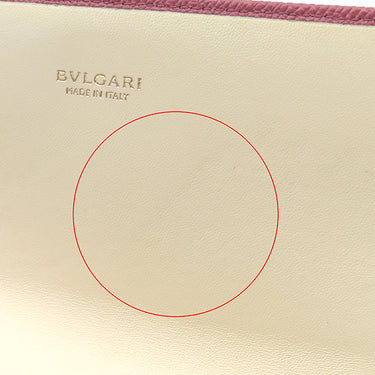 ブルガリ BVLGARI ブルガリブルガリ ピンク グレインレザー 長財布 シルバー金具 バイカラー 二つ折り