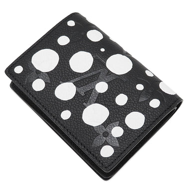 ルイヴィトン LOUIS VUITTON ポルトフォイユ クレア M81907 ノワール×ブロン モノグラムアンプラント 二つ折り財布 シルバー金具 黒 白 LV × YK 草間彌生 インフィニティ ドット