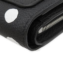 ルイヴィトン LOUIS VUITTON ポルトフォイユ クレア M81907 ノワール×ブロン モノグラムアンプラント 二つ折り財布 シルバー金具 黒 白 LV × YK 草間彌生 インフィニティ ドット