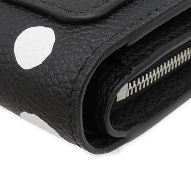 ルイヴィトン LOUIS VUITTON ポルトフォイユ クレア M81907 ノワール×ブロン モノグラムアンプラント 二つ折り財布 シルバー金具 黒 白 LV × YK 草間彌生 インフィニティ ドット
