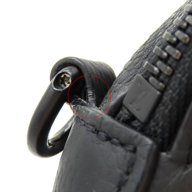 ルイヴィトン LOUIS VUITTON アルファ ウェアラブル ウォレット M59161 ノワール グレインカーフレザー ショルダーバッグ マットブラック金具 黒 LVアエログラム