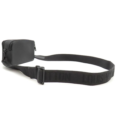 ルイヴィトン LOUIS VUITTON アルファ ウェアラブル ウォレット M59161 ノワール グレインカーフレザー ショルダーバッグ マットブラック金具 黒 LVアエログラム