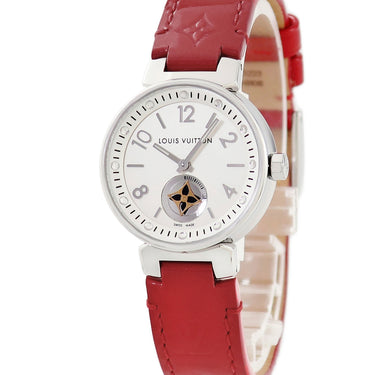 腕時計 ルイヴィトン LOUIS VUITTON タンブール ムーンスター PM Q8J10 クオーツ レディース スモールセコンド バー アラビア