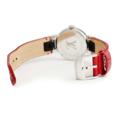 腕時計 ルイヴィトン LOUIS VUITTON タンブール ムーンスター PM Q8J10 クオーツ レディース スモールセコンド バー アラビア