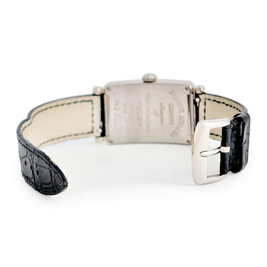 腕時計 フランクミュラー FRANCK MULLER ロングアイランド 902QZ クオーツ レディース K18WG無垢 ブラック 黒 ギョウシェ 角型