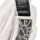 腕時計 フランクミュラー FRANCK MULLER ロングアイランド 902QZ クオーツ レディース K18WG無垢 ブラック 黒 ギョウシェ 角型