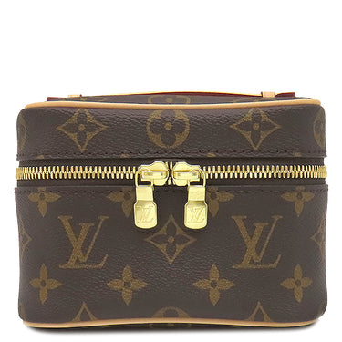 ルイヴィトン LOUIS VUITTON ニース ナノ M45165 モノグラム モノグラムキャンバス ハンドバッグ ゴールド金具 茶 バニティ ポーチ 新品 未使用