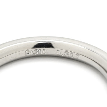 ノンブランド NON BRAND ダイヤモンド リング 0.317ct プラチナシルバー Pt900 ダイヤモンド リング 指輪 プラチナム ダイヤ 一文字 パヴェ ラウンドブリリアントカット 11号