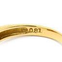 ノンブランド NON BRAND ルビー ダイヤ レッド×イエローゴールド K18YG ルビー ダイヤモンド リング 指輪 K18YG Au750 18K 18金 赤 レッド ヘイローデザイン フラワーモチーフ 15号