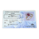 ノンブランド NON BRAND ルビー ダイヤ レッド×イエローゴールド K18YG ルビー ダイヤモンド リング 指輪 K18YG Au750 18K 18金 赤 レッド ヘイローデザイン フラワーモチーフ 15号