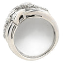 ノンブランド NON BRAND ダイヤモンド リング プラチナシルバー Pt900 ダイヤモンド リング 指輪 プラチナム テーパード バケット ラウンドブリリアント リボンモチーフ 10号