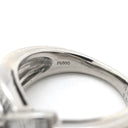 ノンブランド NON BRAND ダイヤモンド リング プラチナシルバー Pt900 ダイヤモンド リング 指輪 プラチナム テーパード バケット ラウンドブリリアント リボンモチーフ 10号