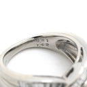 ノンブランド NON BRAND ダイヤモンド リング プラチナシルバー Pt900 ダイヤモンド リング 指輪 プラチナム テーパード バケット ラウンドブリリアント リボンモチーフ 10号