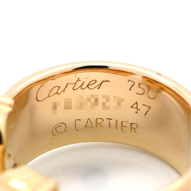 カルティエ Cartier 2Cリング トリニティ イエローゴールドXピンクゴールドXホワイトゴールド K18PG K18YG K18WG #47(JP7) リング 指輪 ドゥーブルC 3カラー 750 18K 7.5号