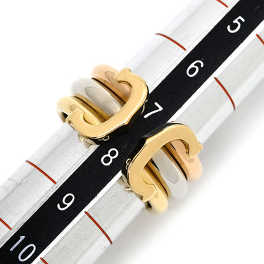 カルティエ Cartier 2Cリング トリニティ イエローゴールドXピンクゴールドXホワイトゴールド K18PG K18YG K18WG #47(JP7) リング 指輪 ドゥーブルC 3カラー 750 18K 7.5号