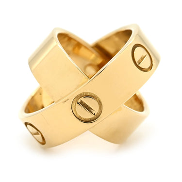 カルティエ Cartier シークレット ラブリング イエローゴールド K18YG #48(JP8) リング 指輪 750 18K YG チャーム 8号