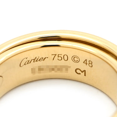 カルティエ Cartier シークレット ラブリング イエローゴールド K18YG #48(JP8) リング 指輪 750 18K YG チャーム 8号