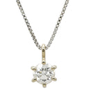 ノンブランド NON BRAND ダイヤモンド 0.27ct ペンダント ホワイトゴールド K18WG ダイヤモンド ネックレス 1P 1粒 ラウンドブリリアントカット