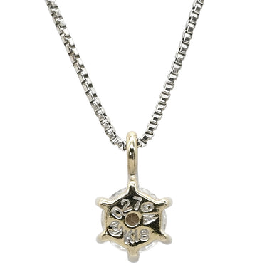 ノンブランド NON BRAND ダイヤモンド 0.27ct ペンダント ホワイトゴールド K18WG ダイヤモンド ネックレス 1P 1粒 ラウンドブリリアントカット