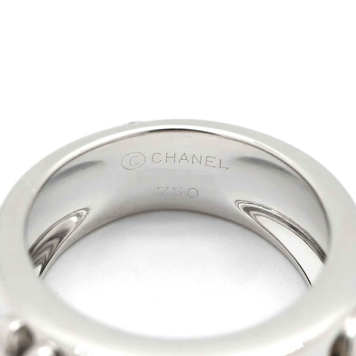 シャネル CHANEL スリーシンボル ホワイトゴールド リング 指輪 18K