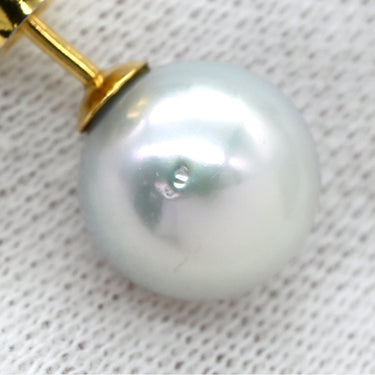 ノンブランド NON BRAND パール 真珠 イエローゴールド K18YG パール タイピン 750 YG 18k 18金 あこやパール 1粒 一粒パール タイタックピン 9.1mm