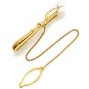 ノンブランド NON BRAND パール 7.5mm ダイヤモンド パールホワイトXイエローゴールド K18YG パール GP(チェーン・ボタン掛け) タイピン 真珠 あこやパール 1粒 タイバー