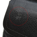 シャネル CHANEL マトラッセ Wフラップ ブラック キャビアスキン ショルダーバッグ ゴールド金具 黒 Wフラップ ダブルフラップ