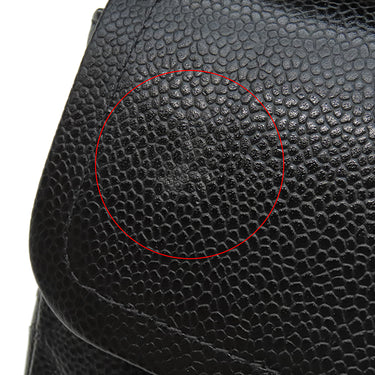 シャネル CHANEL マトラッセ Wフラップ ブラック キャビアスキン ショルダーバッグ ゴールド金具 黒 Wフラップ ダブルフラップ