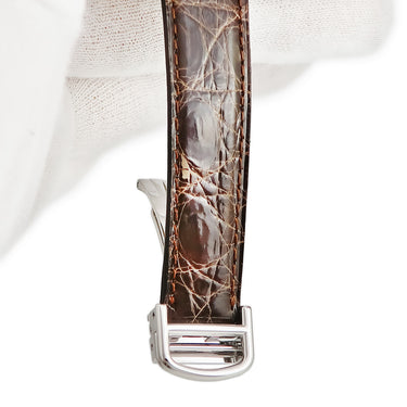 腕時計 カルティエ Cartier タンクフランセーズ XL クロノグラフ WE1004S4 クオーツ メンズ K18WG無垢 純正ダイヤ デイト 青針