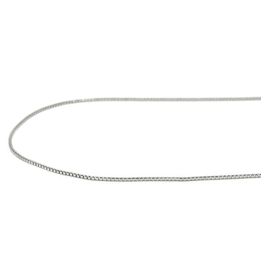 ノンブランド NON BRAND ホワイトゴールド K18WG ネックレス ホワイトゴールド ボックスチェーン ベネチアンチェーン 18K WG Au750