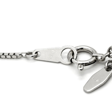 ノンブランド NON BRAND ホワイトゴールド K18WG ネックレス ホワイトゴールド ボックスチェーン ベネチアンチェーン 18K WG Au750