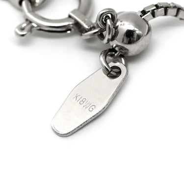 ノンブランド NON BRAND ホワイトゴールド K18WG ネックレス ホワイトゴールド ボックスチェーン ベネチアンチェーン 18K WG Au750