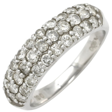 ノンブランド NON BRAND ダイヤリング プラチナシルバー Pt900 ダイヤモンド リング 指輪 パヴェリング 12号